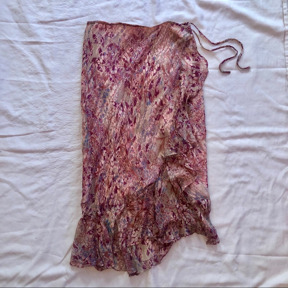 Vintage Silk Wrap Skirt